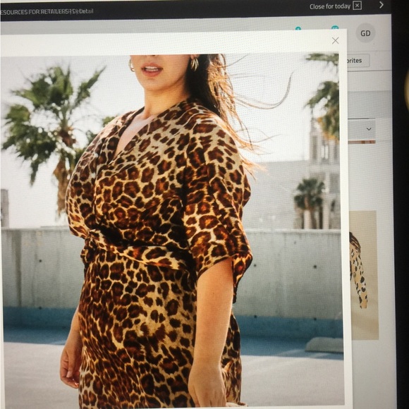 Leopard satin plus size dress - Picture 10 of 10